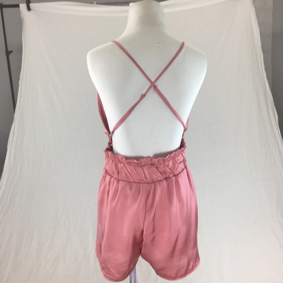 SHINESTAR ROSE PINK SATIN SHORT JUMPER LARGE NWOT - Picture 6 of 8